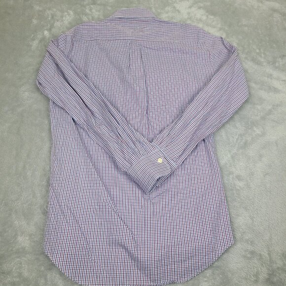 Peter Millar Button Down Shirt Small Cotton Long Sleeve Multicolor Plaid‎ Mens - Picture 6 of 6
